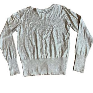 Another Love Metallic Crew Neck Sweater Gold Medium